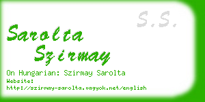sarolta szirmay business card